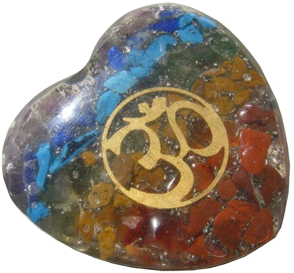 Высокое качество 7 Чакра Сердце Кулон оптовая продажа оргонитовый энергетический кулон для защиты от ЭМП духовного исцеления эпоксидный драгоценный камень чипы