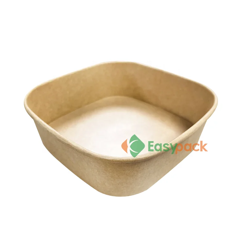 1000ml Square Kraft Paper Food Boxes