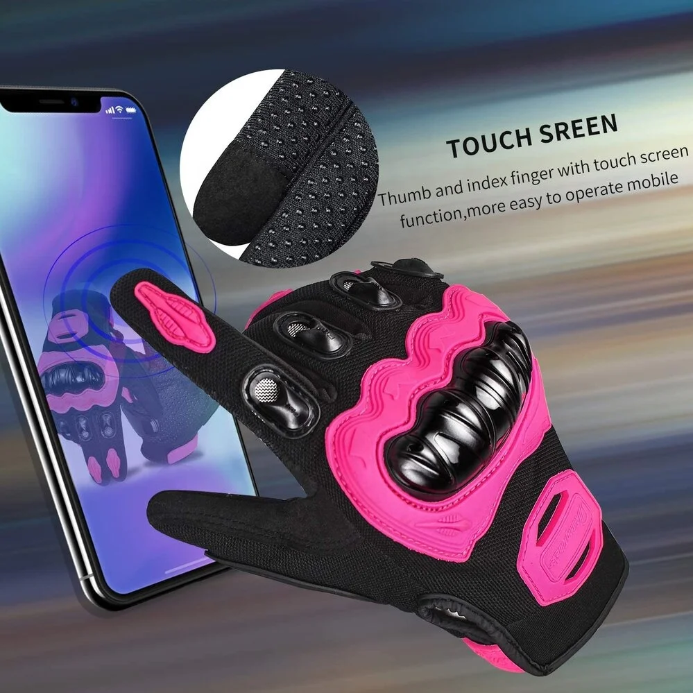 Женские мотоциклетные перчатки летние с закрытыми пальцами для работы сенсорным экраном езды на мотоцикле велосипеде по бездорожью скалолазания мотокросса