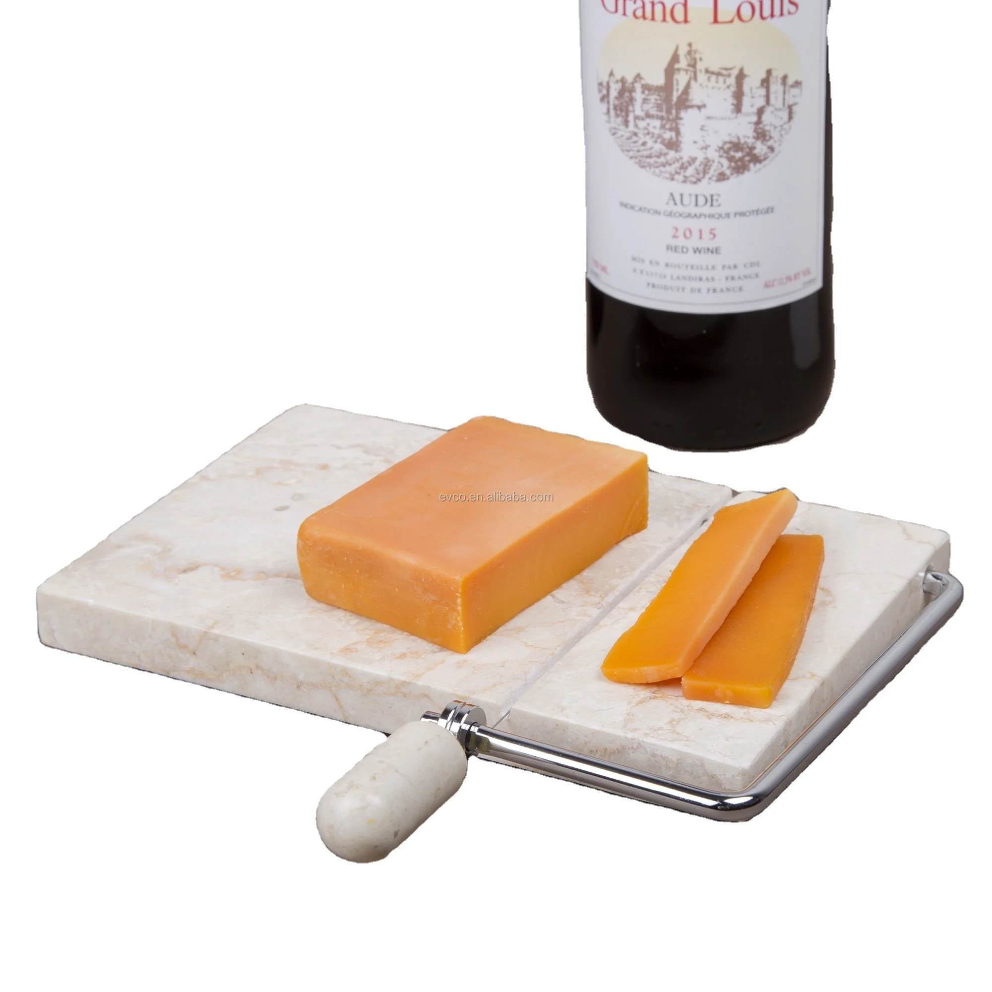 Natural Champagne Marble Cheese Board Slicer