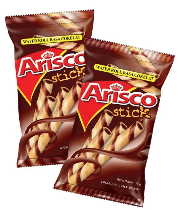 Hot Sell Wafer Biscuits Snack Kids Pack BBQ, Chocolate Flavour ( 22gr x 60pcs ) Arisco - OEM