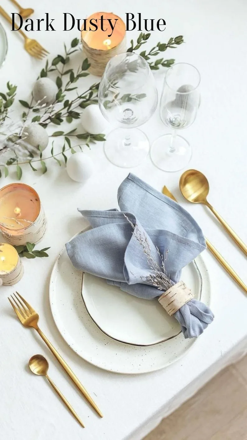 Wholesale Custom Pure 100% Cotton napkins Multi-color Cotton Plain Napkin for Dinner Reusable napkin mix and match