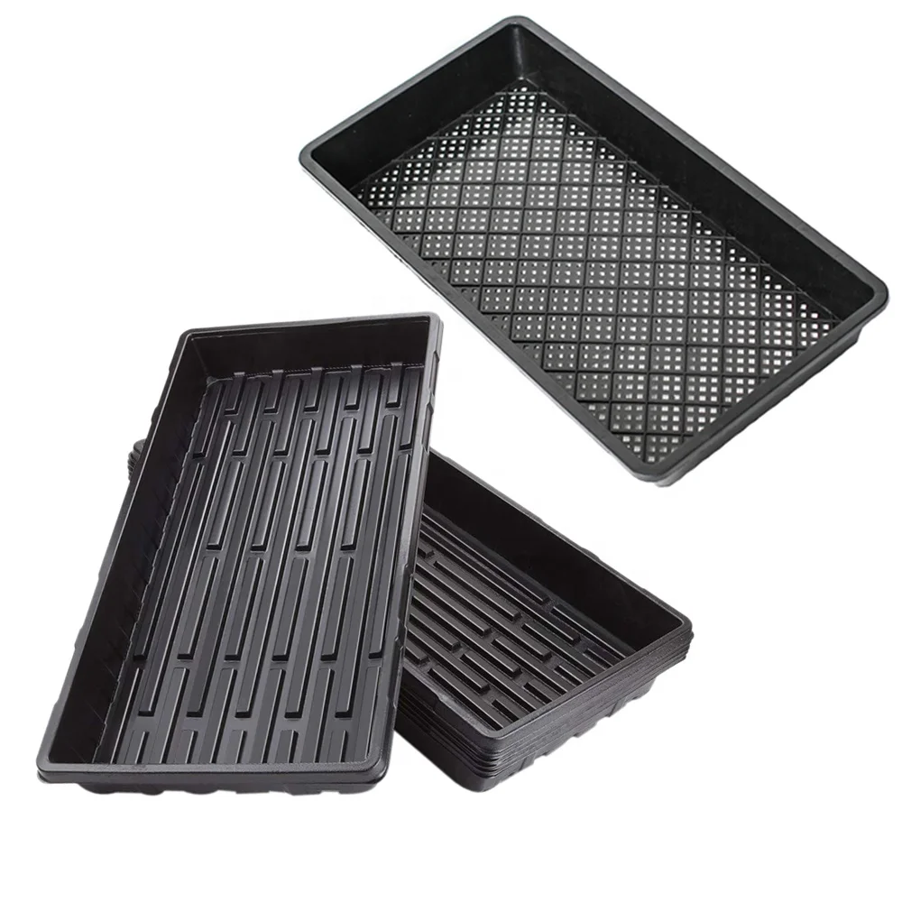 Garden nursery seed germination plant seedling nursery trays 1020 microgreen tray plastic mesh tray