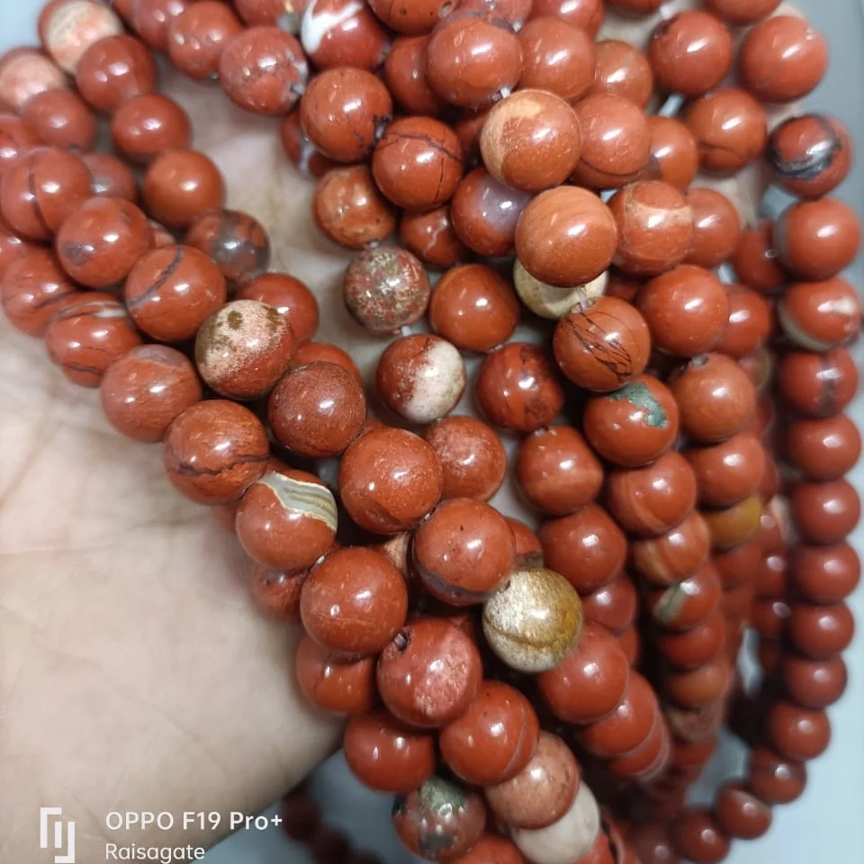 Natural Red Jasper  High Quality strings Natural 8 MM beads Crystal stone Healing Stone  Red Jasper 45 beads string stone