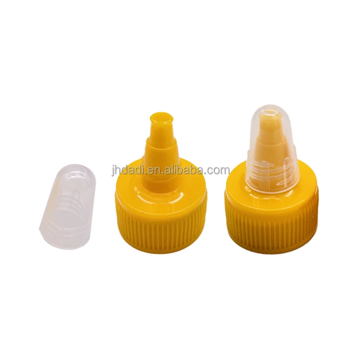 Wholesales 20mm 24mm 28mm Plastic Twist Top Caps Long Nozzle Squeeze Bottle Cap
