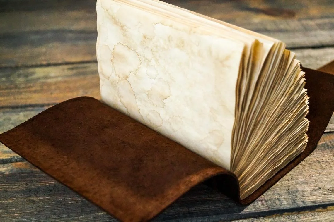 Винтажный кожаный журнал Премиум-Качества ретро-блокнот из переработанного хлопка скетчбук в античном стиле винтажная бумага с декоративными краями для письма