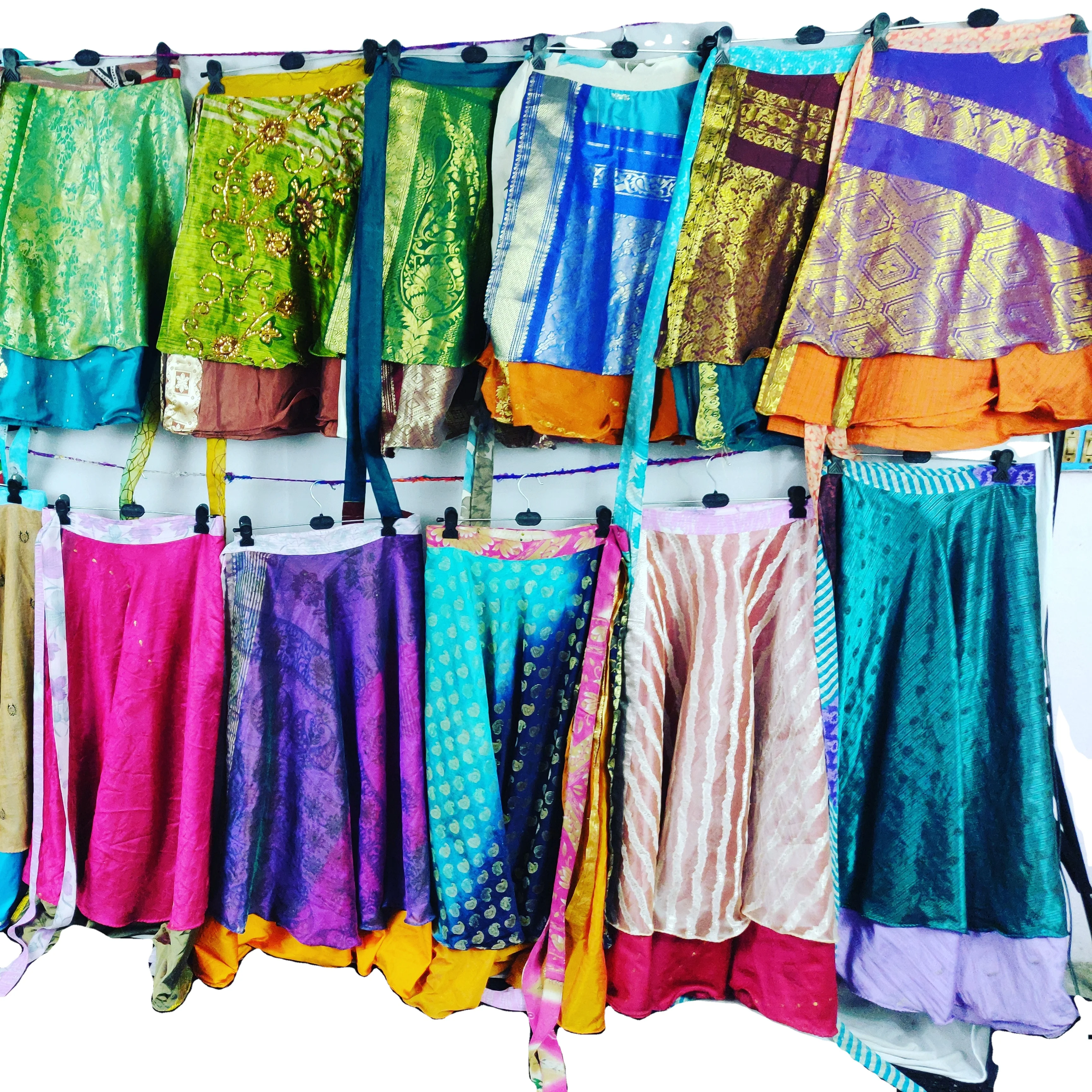 Переработанные шелковые обтягивающая юбка Бохо платья для женщин яркие и красивые мягкие удобные пляжа сна