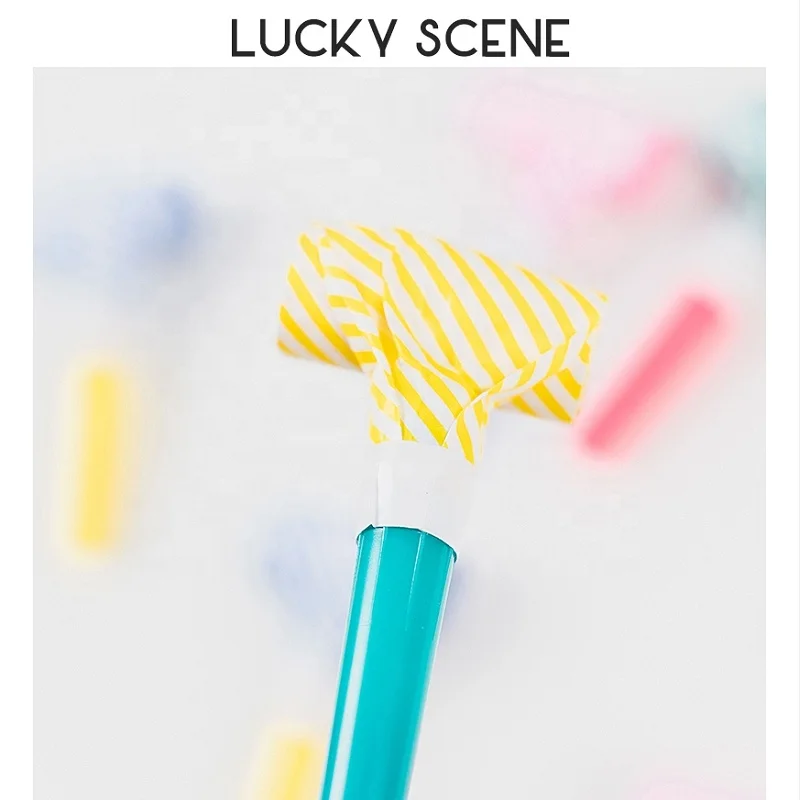 8 шт. свежих ярких полос воздуходувка для вечеринки звуковой сигнал свисток шумоподавляющее устройство для вечеринки на день рождения S00658