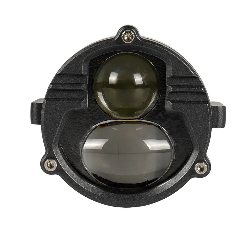 LT U30 Laser led fog lights 80W 2.5inch dual colors white yellow motorcycle headlight with projector lens