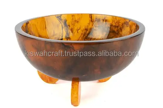 Large Green Bowl With Ball Feet Tabletop And Decor Dinnerware Food Server Bowl Decorative Rounded Durable Food Resin Fruit