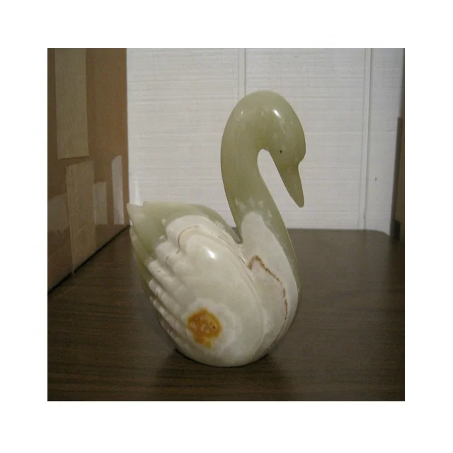 High Quality White Swan Onyx Marble Figurine In Bulk
