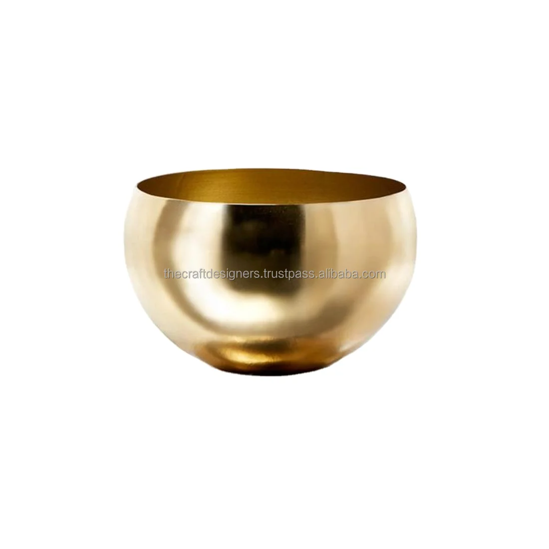 Brass Candle Jar Bowl Wedding And Festival Decoration Wholesale Candle Wax Container Pot High Gold Finished Candle Holder