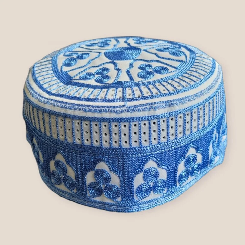 New Design Wholesamle Egyptian Bangladesh Arabic  Embroidery Muslim Prayer Hat Islamic Kufi Hat For Muslim Direct From Factory