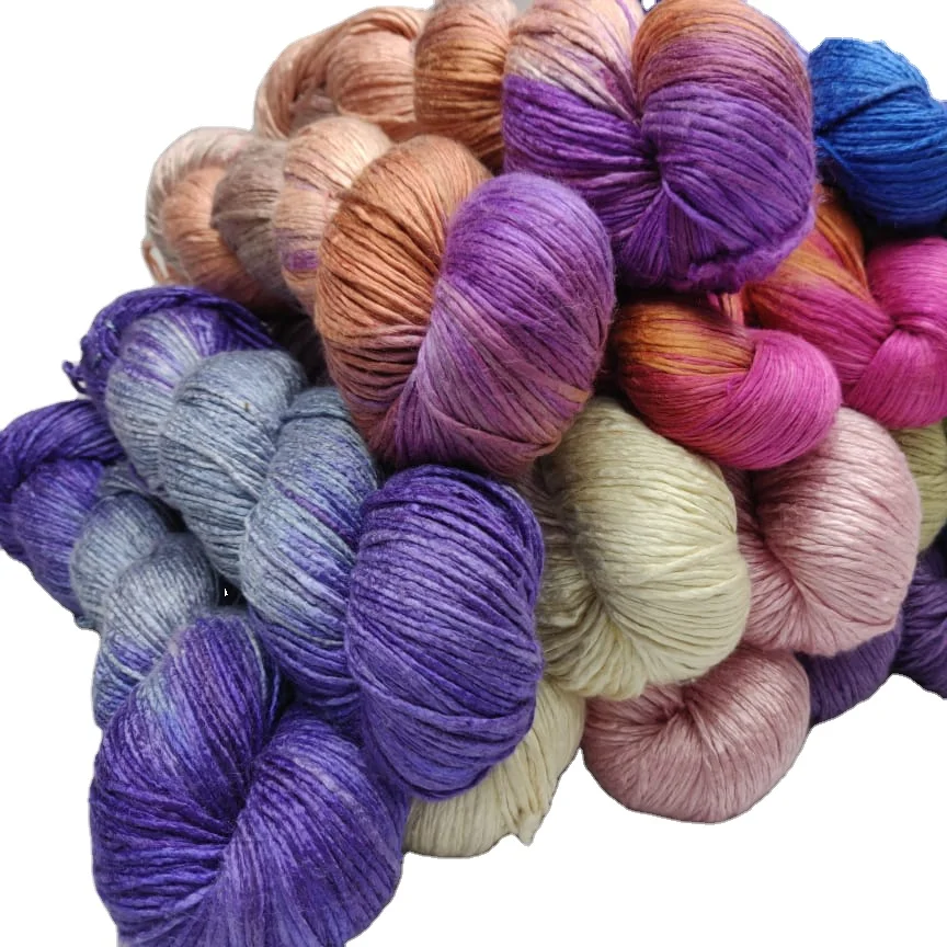 Spun silk Yarn Raw Silk Mulberry Silk Grade for Weaving and Knitting Ring Bags Embroidery Anti Technics Style Pattern Hand