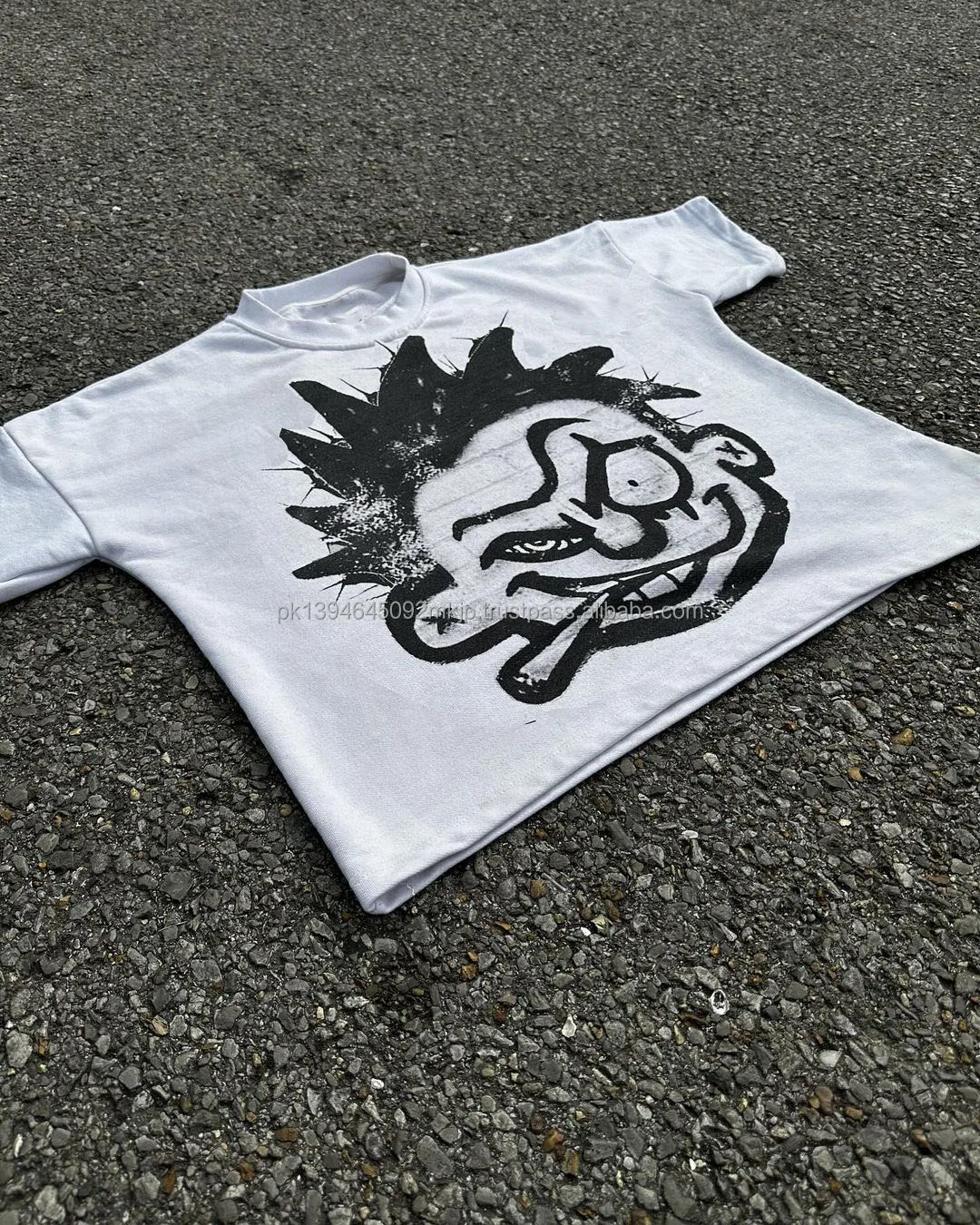 High Quality Custom Logo Screen DTG Printing 100% Cotton 260GSM Drop Shoulder Cropped Length Box Fit men Oversize T-Shirt