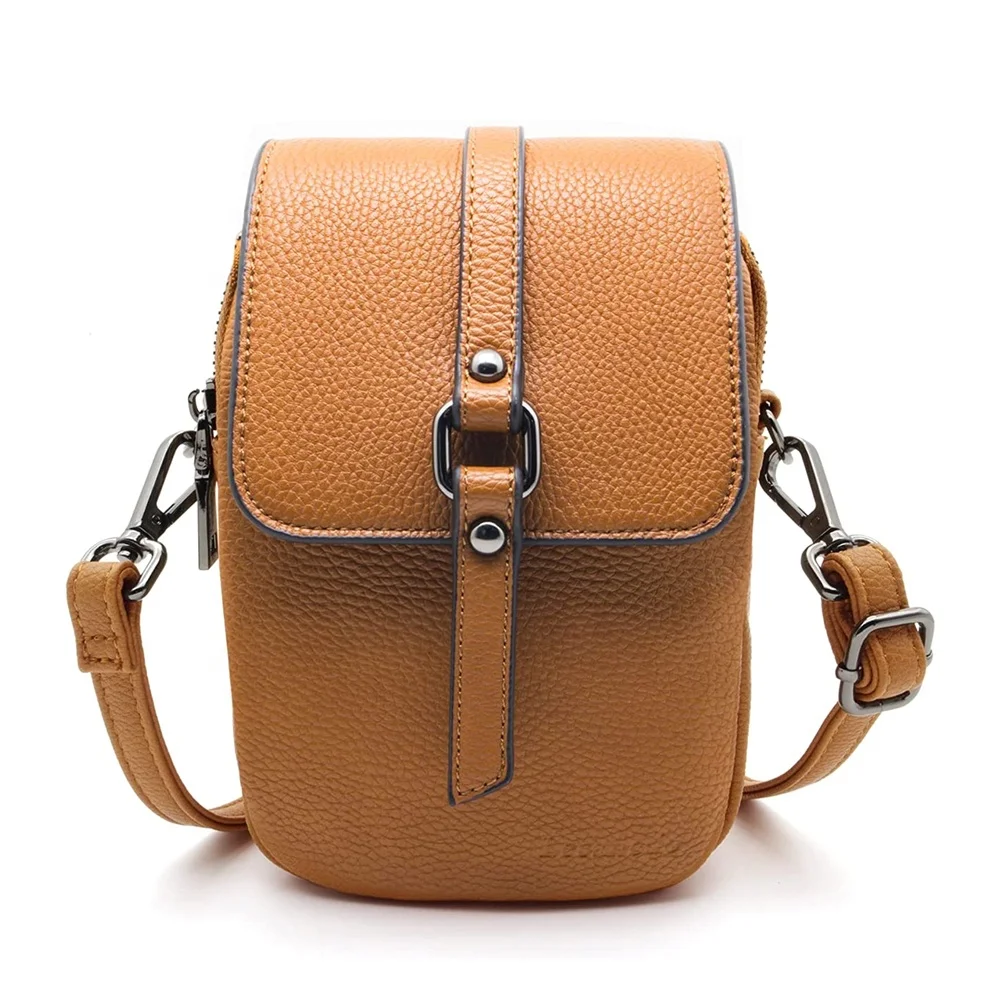 Small Crossbody Bag Cellphone Purse for Women, Leather Purse Shoulder Bags Small Bag Metal Button Custom Designs