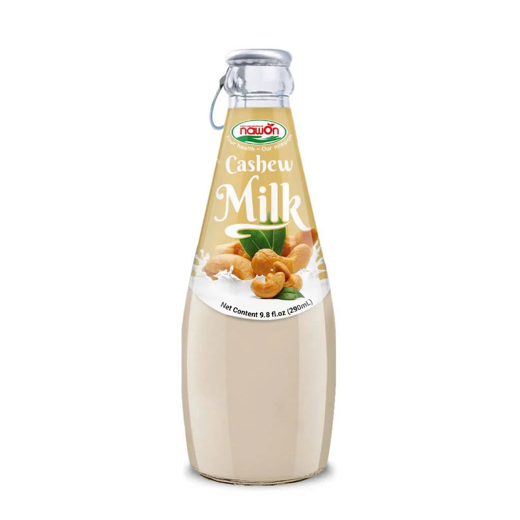 Nawon 290ML Glass Bottle Healthy Beverage Pistachio Macadamia Almond Cashew Nut Milk Drinks Grain Nut Juice Wholesale Supplier