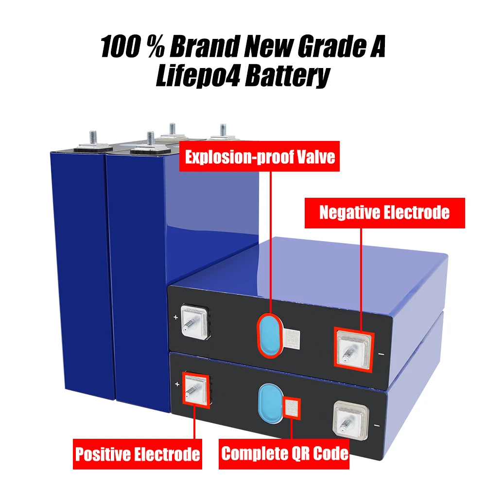 3.2V 230Ah Lifepo4 Rechargeable Batteries Brand New Grade a EVE Original Cell Long Cycle Life for Solar System Boat RV