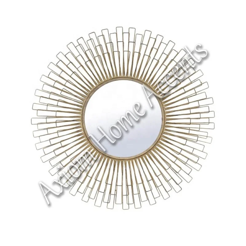 Axiom Home Accents Large Rustic Metal Framed Wall Mirror Vintage Finished for Modern Style Entryway Bedroom or Bathroom Accent