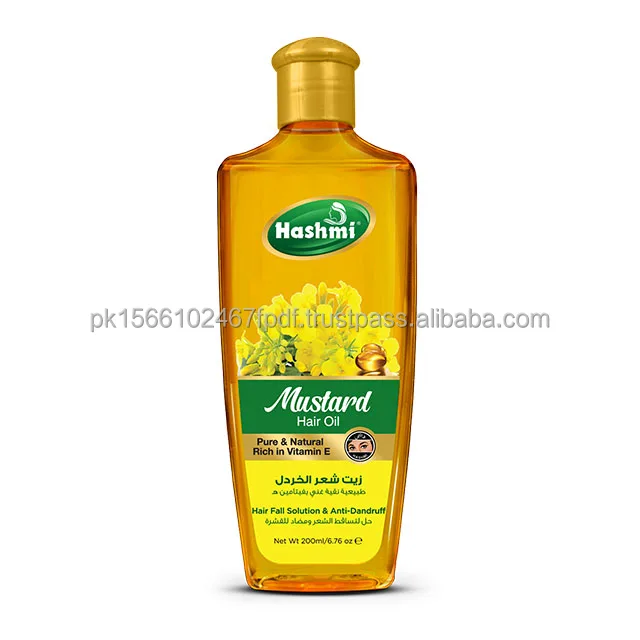 Hashmi Herbal Hair oil Mustard 200ml Bulk Price 100% Natural Cold Pressed Organic Pure Yellow Mustard Oil For Hair