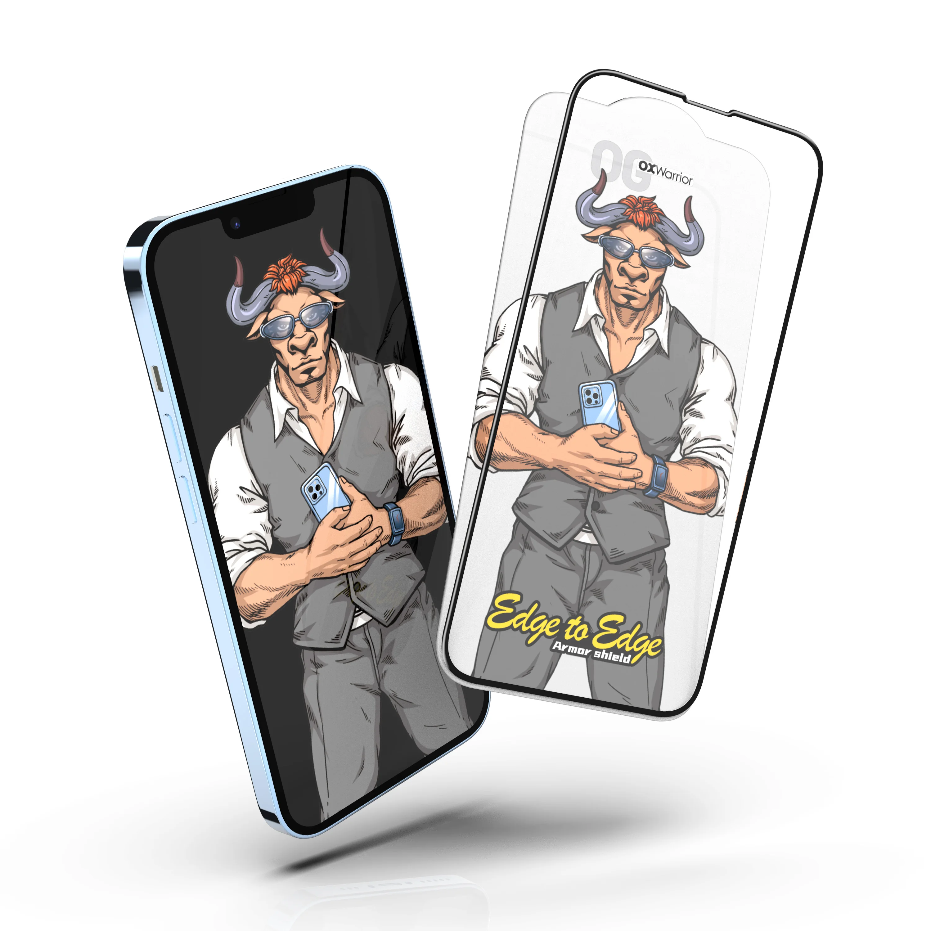 Factory Wholesale 1 2 Pack For iPhone 13 pro Max 12 11 X XR Full Glue 9H 2.5D Anti Privacy Screen Protector Tempered Glass Blue