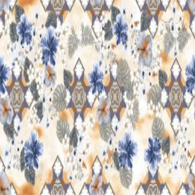  Цветочная фарфоровая плитка остекленная глазурованная 1200x1200 матовая с глянцевым внешним видом