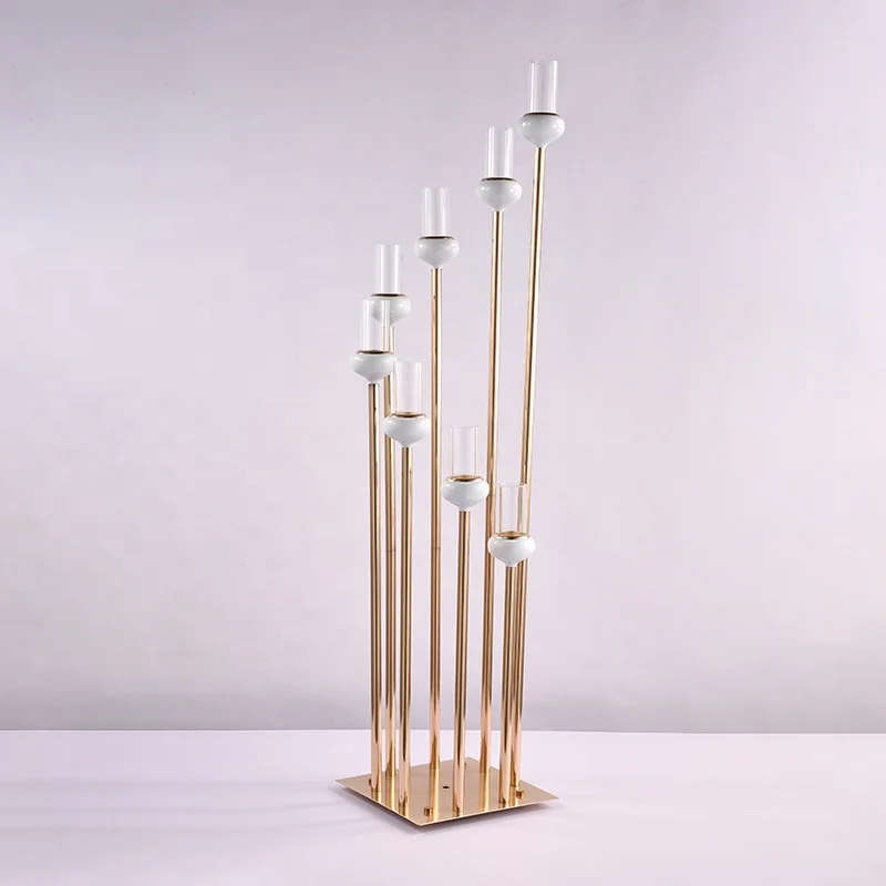 Decorative metal gold tall wedding candelabra centerpieces