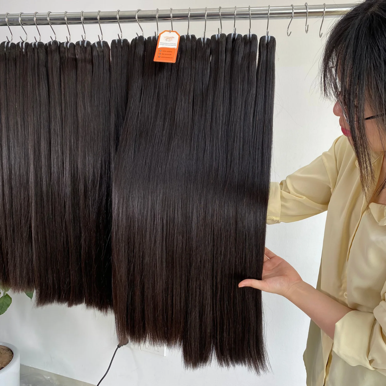 100% Virgin Hair Vietnam, Raw Vietnamese Hair Vendors Weft Hair Extensions Unprocessed Ready To Ship