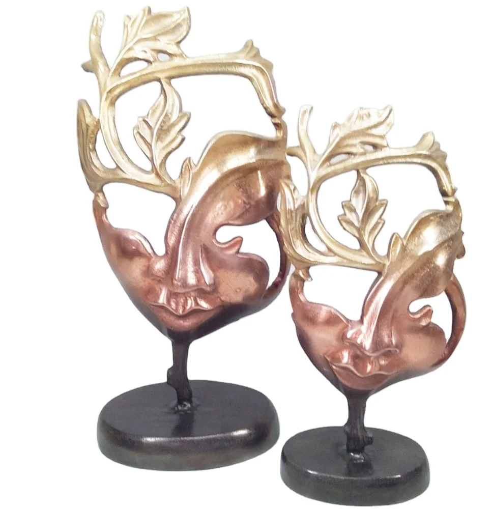 Decorative Human Face Sculpture For Table Top Antique Modern Abstract Sculpture For Home Decorations