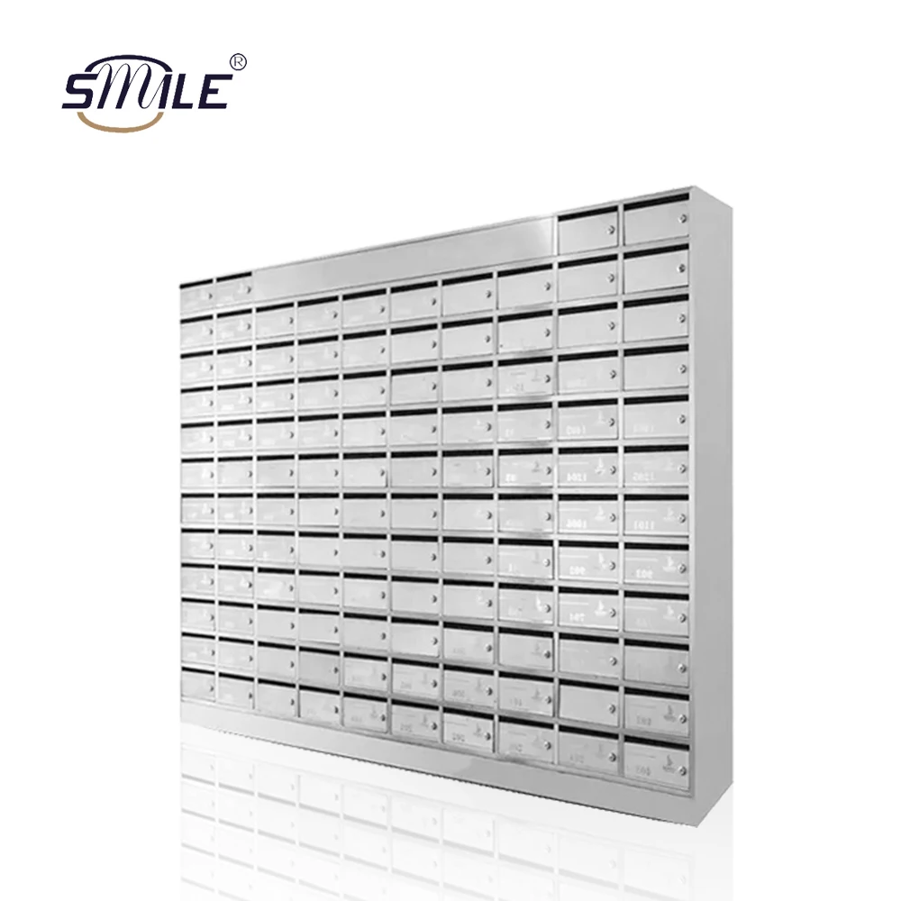 SMILETECH OEM/ODM Modern Metal Mailboxes China Steel Fabrication Residential Locking Cluster Mailbox for Sale