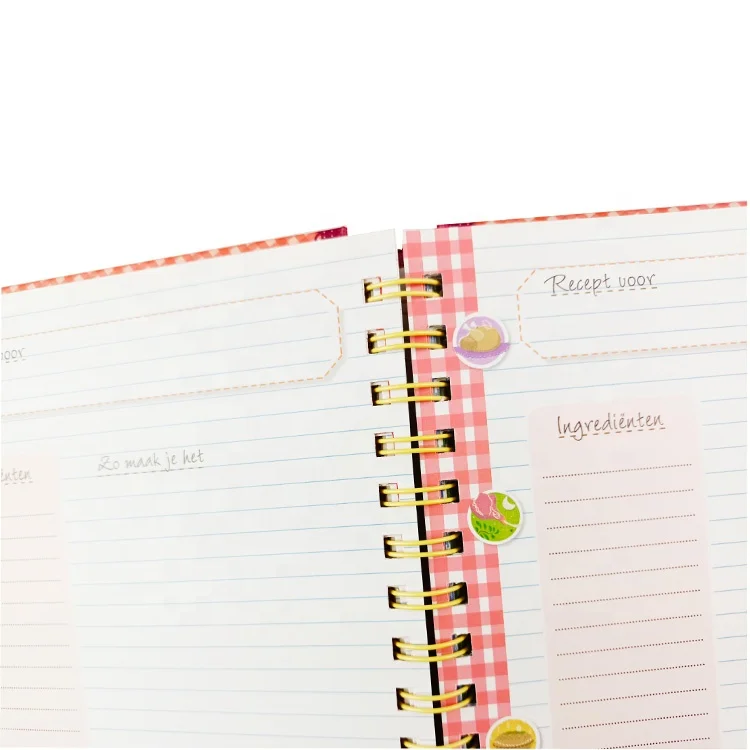 Custom Printing Hardcover Concealed Wire-O Binding Notebook with color separator pages