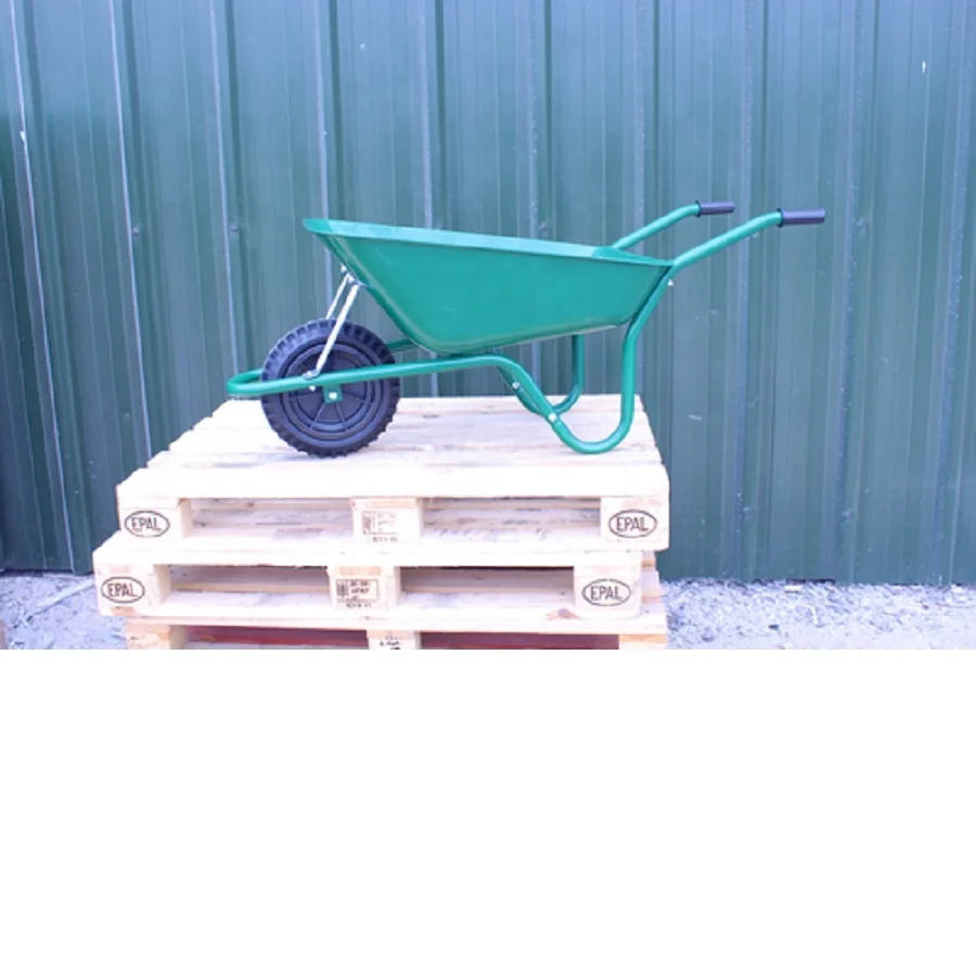 Easiload Green Wheelbarrow - 85 Ltr / 150kg Wheel Barrow - 100L Poly Tray 37 gal