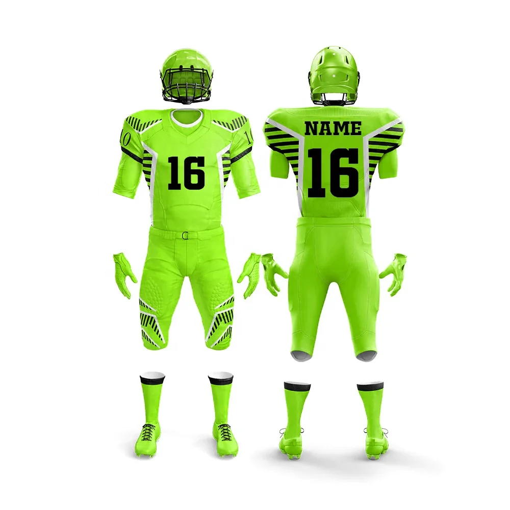 Top Trending Sublimation American Football Uniform Custom Printing Player Name Member Logo Uniform