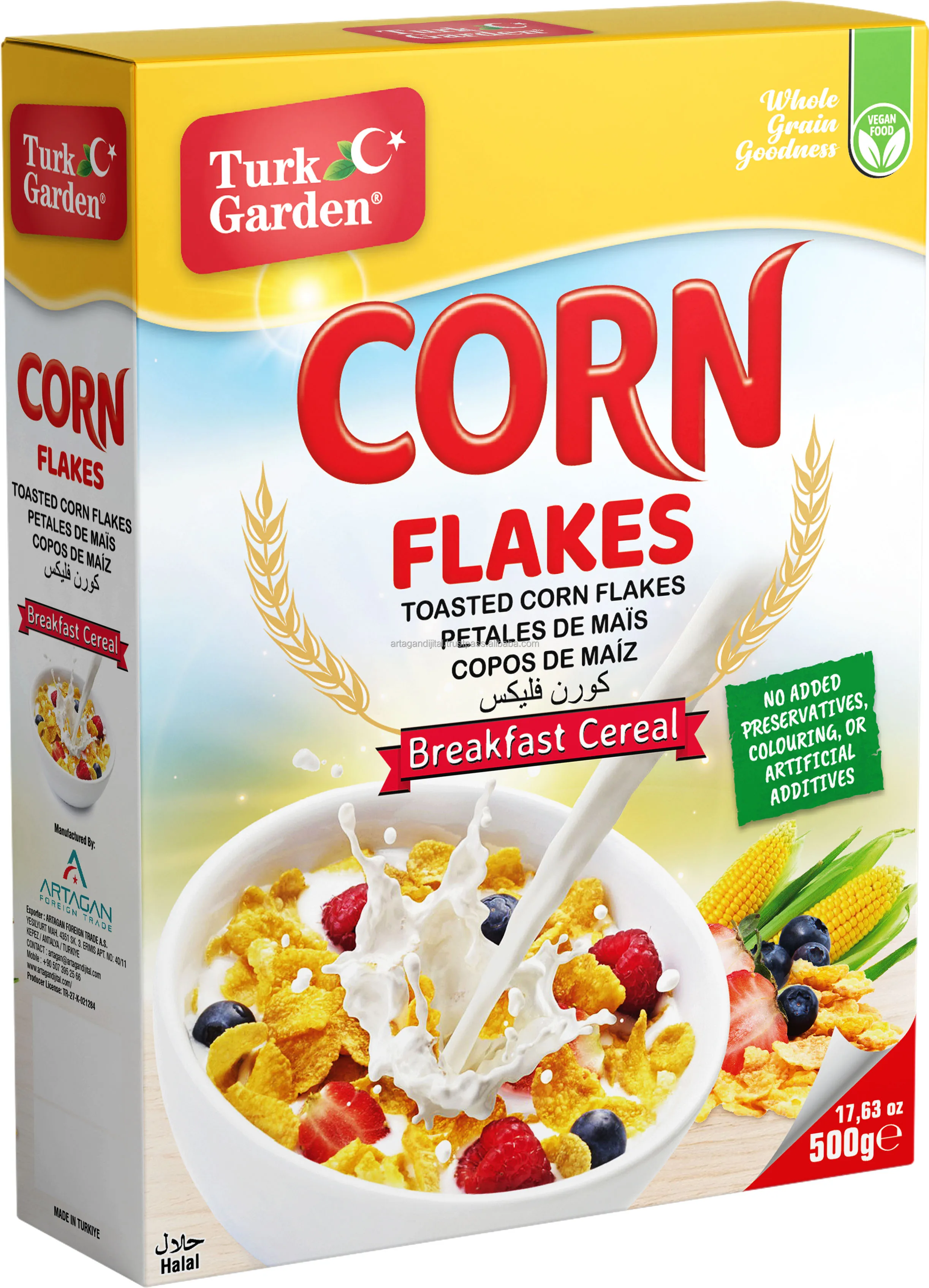 Высококачественные кукурузные хлопья, органические кукурузные хлопья, лучший вариант и полезные шарики Choco из Турции, лучший вариант и здоровые кукурузные хлопья