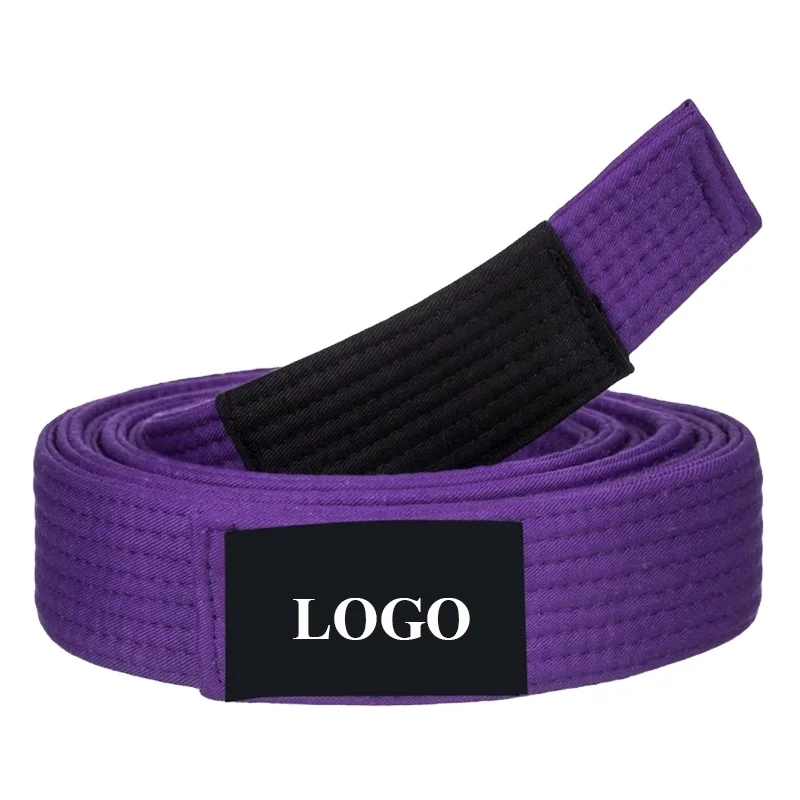 Custom logo high quality pearl weave fabric cotton jiujitsu belt bjj hemp belt jiu jitsu belt