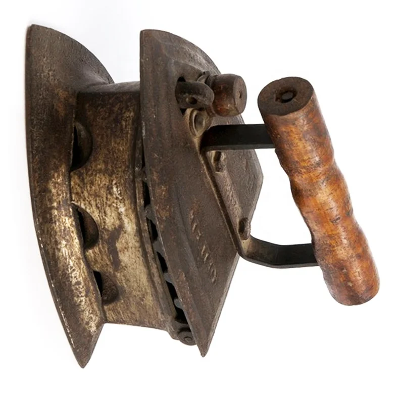 Antique Reproduction Cloth Iron Press, Metal Press with Wood Handle, Coal Cloth Press, Royal Vintage Type Coal Press Your Logo