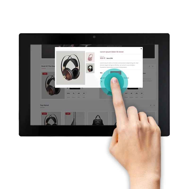 PX30 Wall Mount 1GB+8GB All In One 1280*800 Poe Android 8.1 5G WiFi Optional Digital Signage Media Tablet