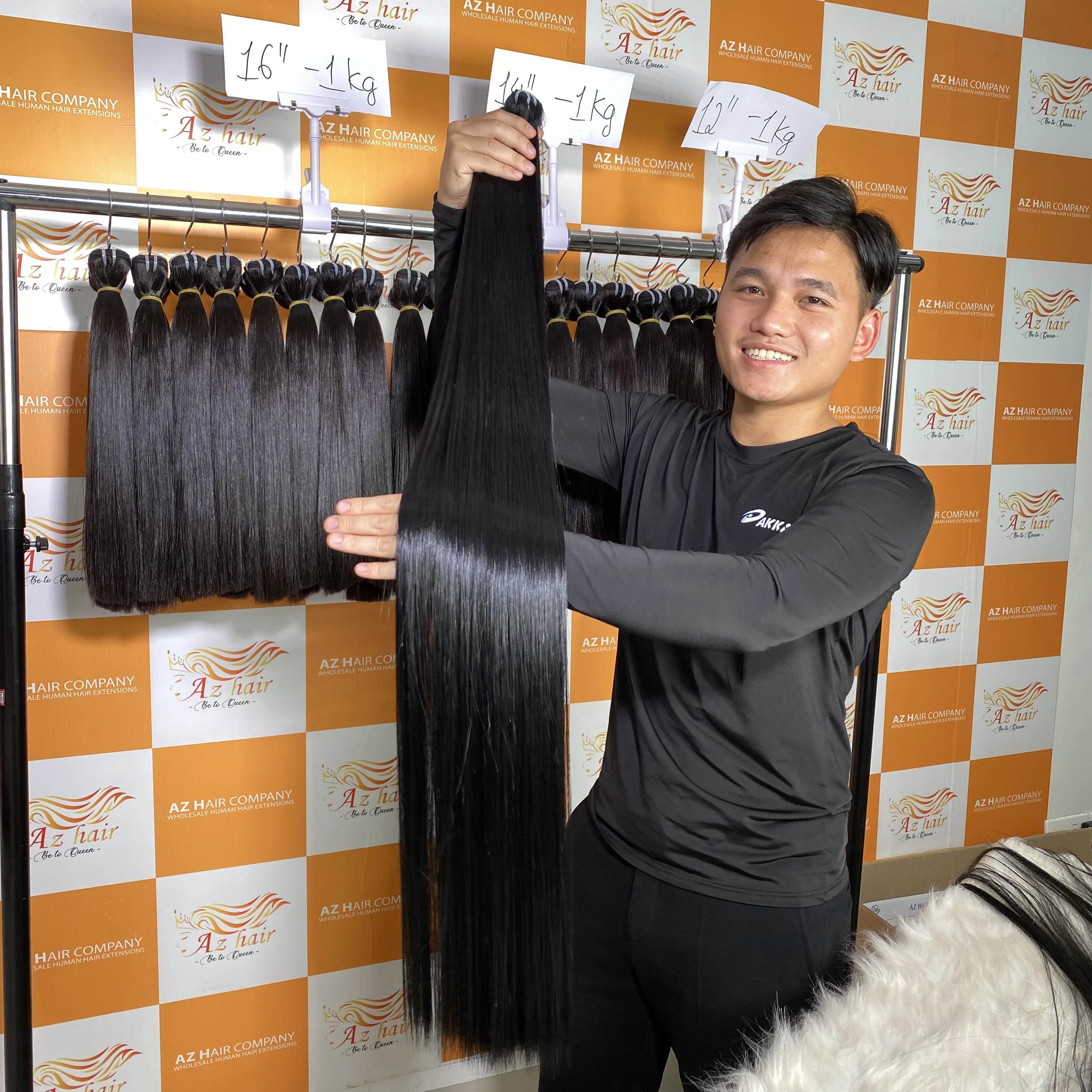 Top Hair Vietnam Bone Straight Silky Smooth Hair Raw Donor Vietnamese Human Hair To Make Wig Wholesale Price