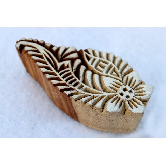 Floral Print Indian Block Printing Textile Stamp Wooden Block Stamp Wooden Block Hand Carved printing stamp
