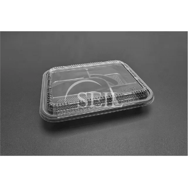 SL-LC306 Airtight Meal Prep PP Takeaway Food Bento Box Disposable 5 Compartment Lunch Container With Clear Lid