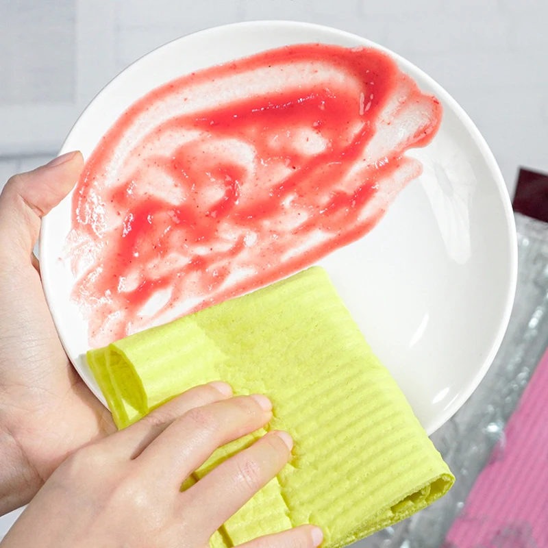 OEM Reusable Paper Towels for Counters Dish Cloths For Washing Dishes Cellulose Sponge Cloth Swedish DishCloths for Kitchen