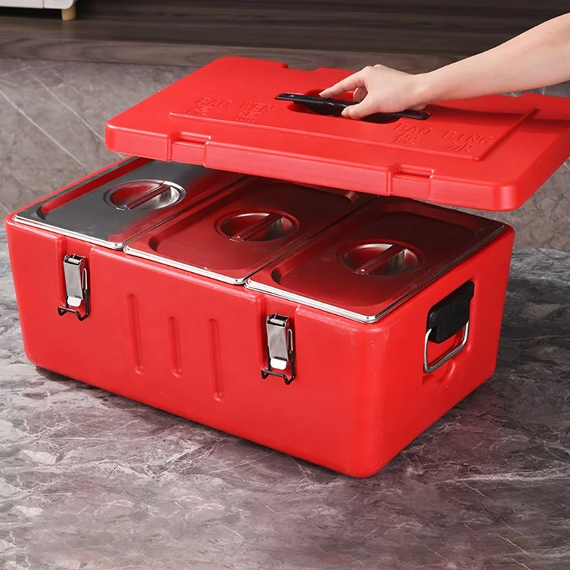 Plastic Stainless steel Restaurant Food service Container Insulated Food Carrier Thermal Box for Catering