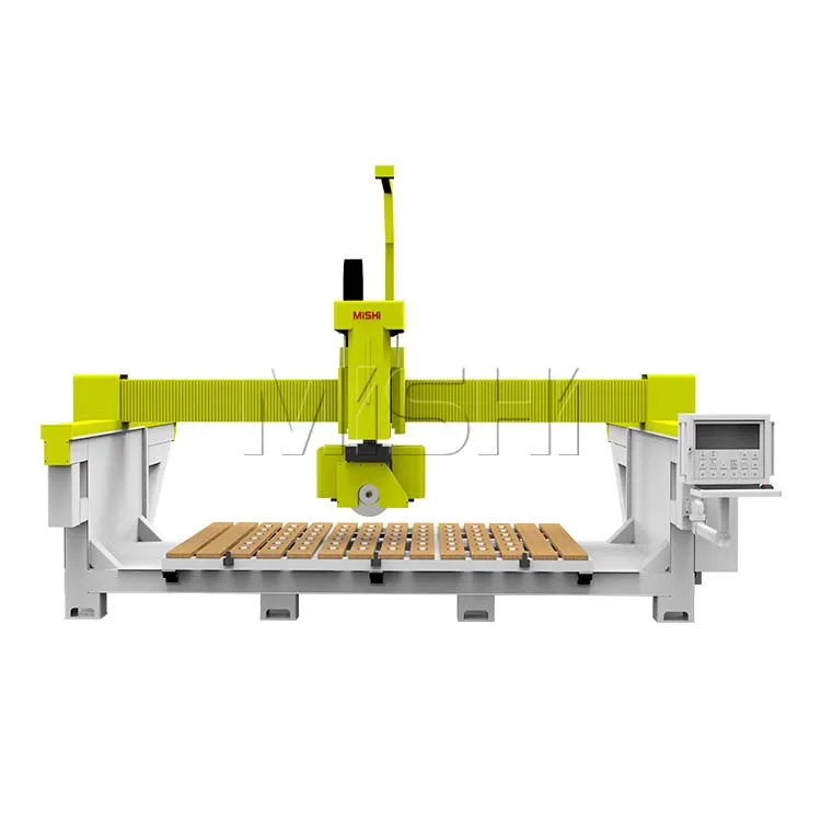 MISHI High Efficiency Cnc Granite Cutting Five Axis Bridge Saw Stone Polishing Marble Saw Cutter For Processing Bathroom Counter