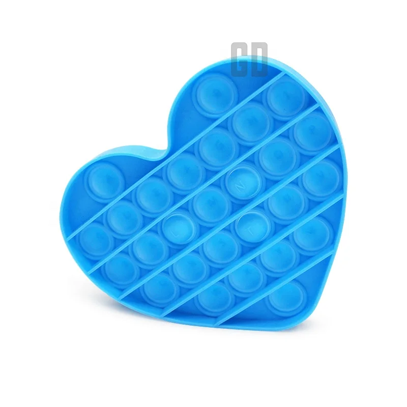 Push Pop Bubble Fidget popit fidget toy blue heart