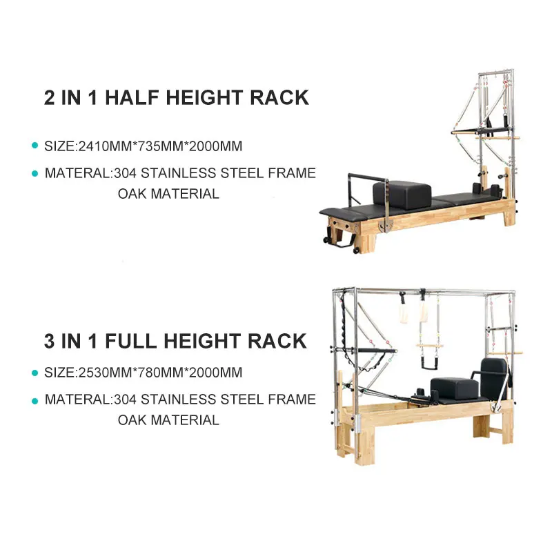 Multi-functional Reformer  Pilates Machine Cadillac Reformer Training Body Balance Half Trapeze Pilates Reformer