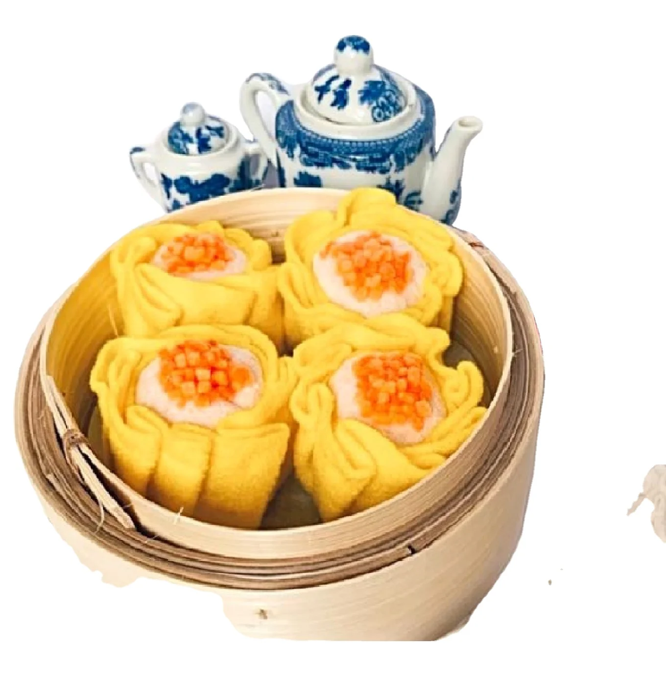 Элегантный круглый отпариватель с димсумом из дерева премиум-класса натуральным отделением идеально подходит для приготовления на пару Момо и Пельменей