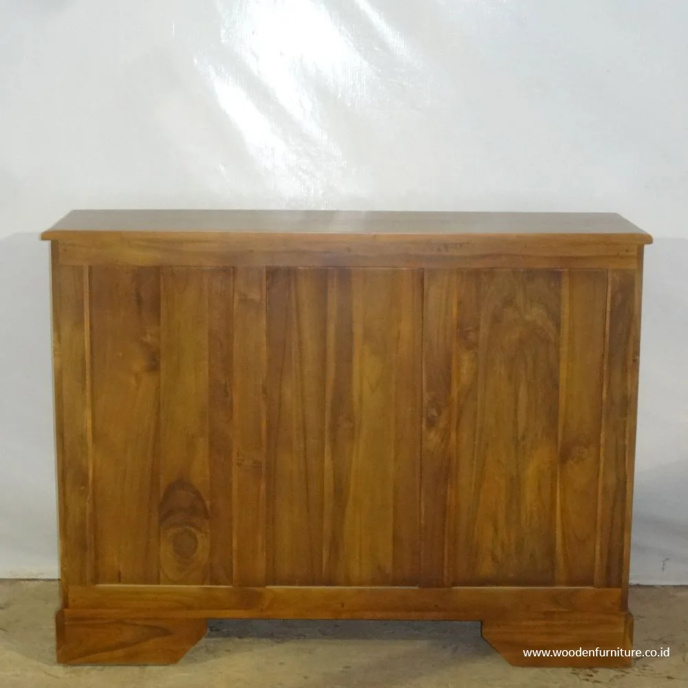 Teak Minimalist Wooden Chest of Drawers Modern Bed Room Furniture