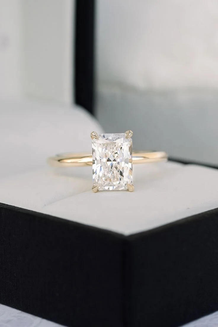 The All New Engagement Ring Diamond Natural Diamond Rings White Gold Ring with Certificate Black Card Sterling Silver Jewelry