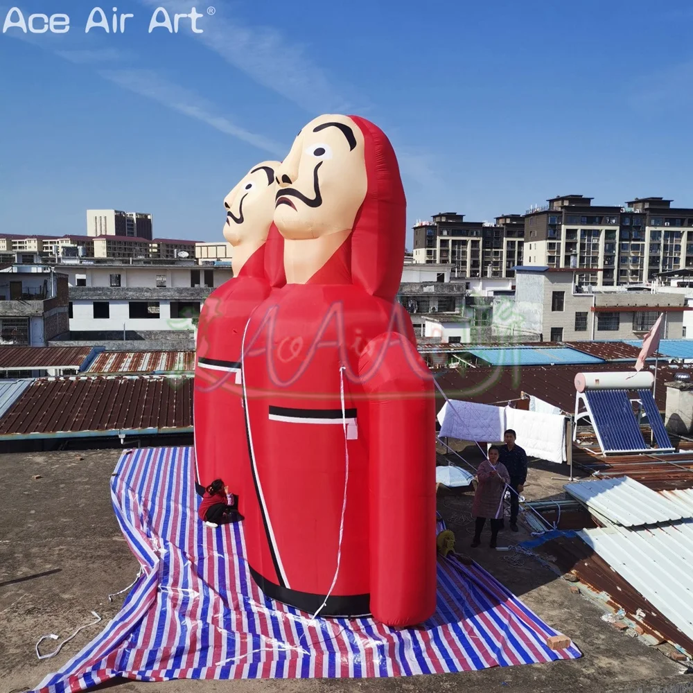 Commercial Inflatable Robbers, Inflatable Money Heist Cartoon Banknote Thief Model For Outdoor Event Decoration