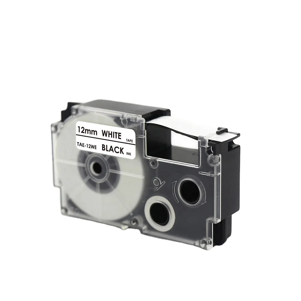 XR-12WE label tape Tatrix 12mm Black on White Compatible Label Tape XR-12WE for KL-100 KL-120 KL-780 Printer
